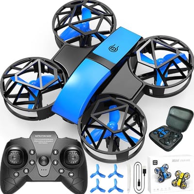 Mini Drone - Draagbare Pocket Quadcopter - Vouwbare RC Quadcopter - Hoogte Hold - Gravity Control - 3D Flip - One Button Start - Cadeau Speelgoed voor Jongens en Meisjes - Blauw