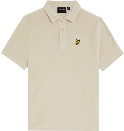 Lyle & Scott Towelling Polo Shirt Polo's & T-shirts Jongens - Polo shirt - Ecru - Maat 122/128