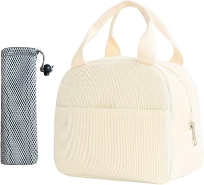 Geïsoleerde Lunchtas voor Werk, School en Reizen - Koeltas voor Picknick en Strand (Beige)