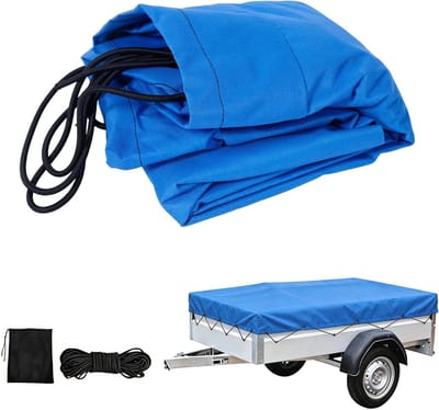 Aanhangerzeil Plat - Dekzeil Aanhanger - Lading Beschermen - Extra Scheurvast Waterdicht - 207x114 cm - Blauw