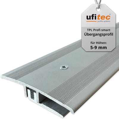 Vloerprofiel - Afwerkprofiel - Vloer afwerking - Verstelbaar voor diktes - 100 cm lengte - Zilver