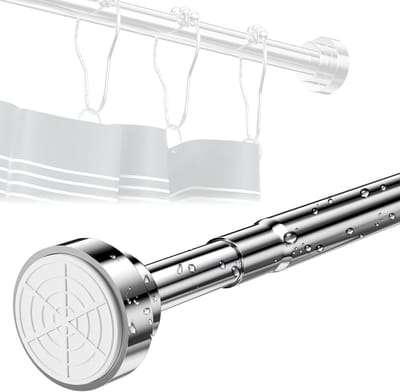Famanu - Douchestang zonder boren 85-140 cm, klembare telescoopstang voor badkamer of kast
