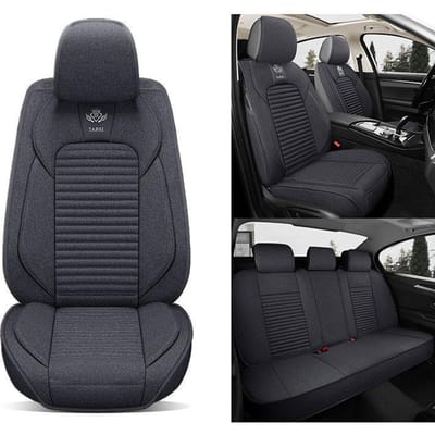 Autostoelkussen Linnen All-season Universele Stof Stoelbekleding Stoelkussen All-inclusive Anti-slip Vijfzits Bekleding All-inclusive Zomer