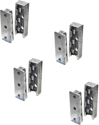 SOTECH Meubelverbinder SOLID Corpusverbinder van metaal Verbinder voor bedden, meubel en metalen constructie Draagvermogen tot bis 250 kg Set van 4s - Houtverbinder onzichtbaar