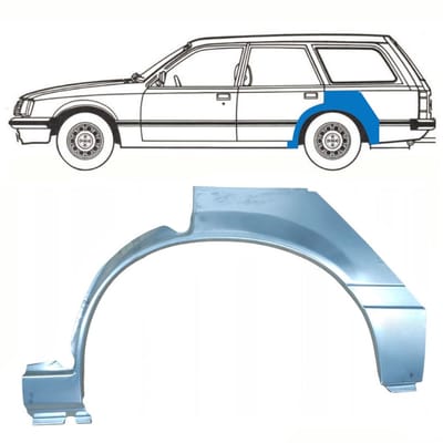Reparatiepaneel achterspatbord voor Opel Rekord E 1977-1986 / Links / COMBI