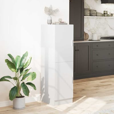vidaXL - Keukenkast - 38x41,5x131,5 - cm - bewerkt - hout - wit