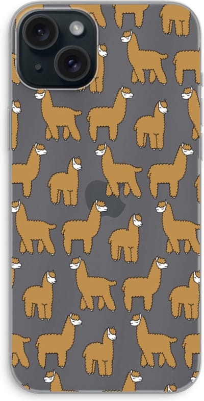 Case Company® - Hoesje geschikt voor iPhone 15 Plus hoesje - Alpacas - Soft Cover Telefoonhoesje - Bescherming aan alle Kanten en Schermrand