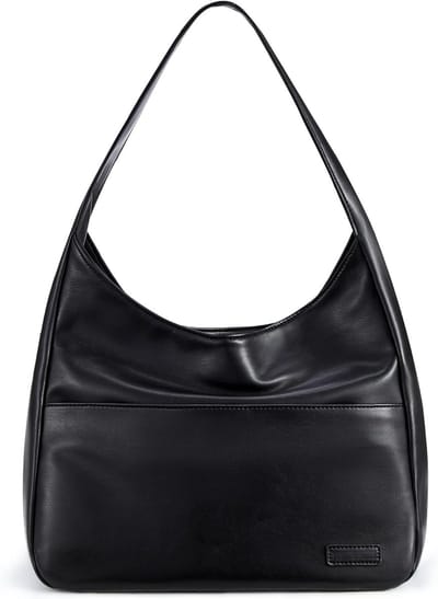 Vintage Hobo Bag Dames - Kunstlederen Shopper met Ritssluiting voor School, Kantoor en Winkelen