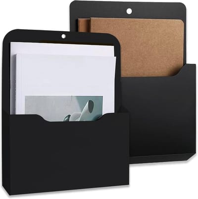 Magnetische Documenthouder - Organiseer Papier en Brieven, 2 stuks, A4 - Zwart