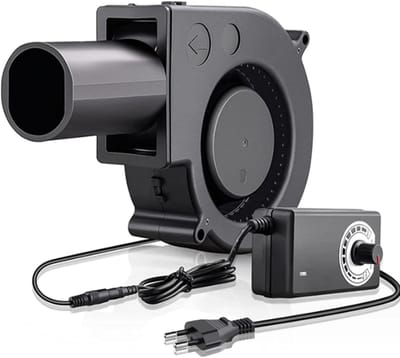 Allecto - Radiaalventilator - Koelventilator - Draagbaar en Efficiënt - 12 V en 220 V - Ventilator voor Open Haard - Geschikt voor Binnen en...