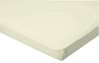 Senzatione katoen satijn Hoeslaken Topper Ecru - 090x200+15