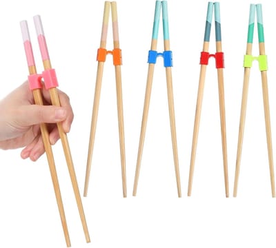 5 Paar Plastic Eetstokjes voor Beginners en Ouderen, Ideaal voor Thuis en Restaurants