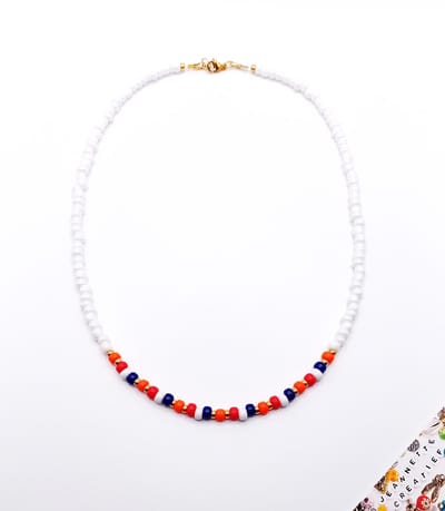 Jeannette-Creatief® - Holland - Ketting Rood Wit Blauw Goud - Ketting - Oranje - WK - Koningsdag