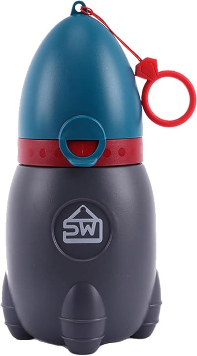Draagbare Urinaal voor Kinderen - Ideaal voor Camping, Auto en Buitenactiviteiten - 370ML Rocket Ontwerp in Grijs en Blauw