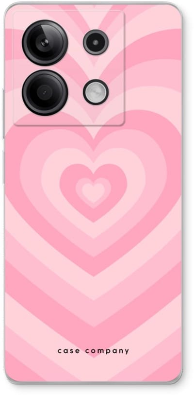 Case Company® - Hoesje geschikt voor Xiaomi Redmi Note 13 5G hoesje - Hart Roos - Soft Cover Telefoonhoesje - Bescherming aan alle Kanten en Schermrand
