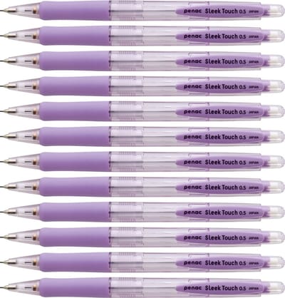 Penac Sleek touch - Mechanical Pencil - Transparant Paars - Vulpotlood - 0.5 mm - 12 Vulpotloden