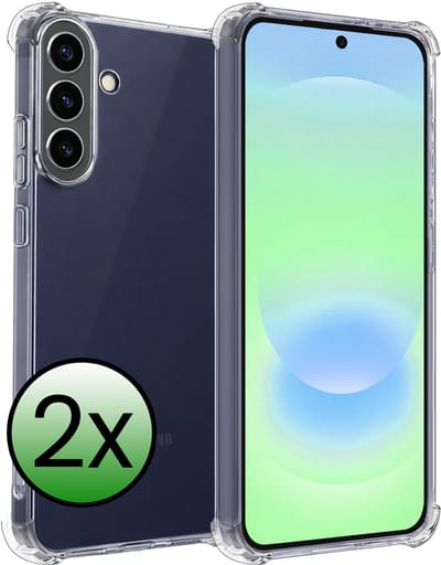Hoesje 2 Stuks - Geschikt voor Samsung Galaxy A37 - Sterk & Shockproof - Siliconen Case - Back Cover - Telefoon Hoes Shock Proof - Transparant