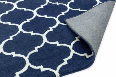 Easy Living - Albany-Ogee-Blue Vloerkleed - 200x290  - Rechthoek - Laagpolig Tapijt - Klassiek - Blauw, Wit