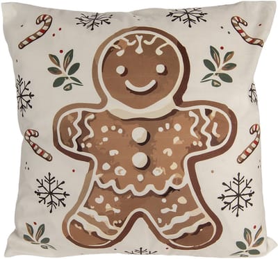 Clayre & Eef Kussenhoes 45x45 cm Beige Polyester