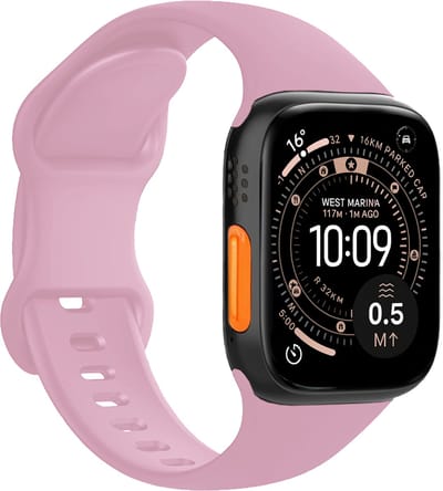 Horloge Band Geschikt voor Apple Watch Ultra 1, 2, 3 (49 mm) Bandje Siliconen Verstelbaar - Lila
