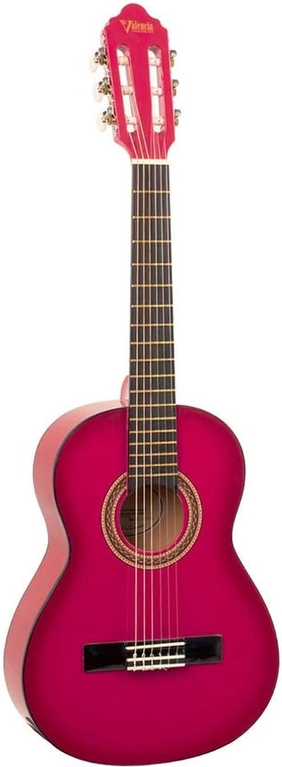 Valencia VC102PKS Klassieke Gitaar 1/2 Roze Hoogglans
