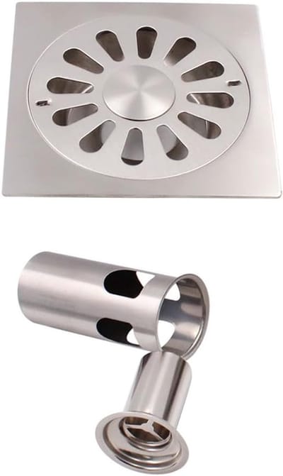Vloerafvoer - Douchegoot - Water Afvoeren - Geurblokkering - 120x120 mm - Zilver