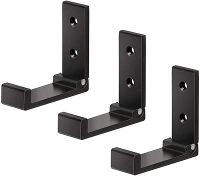 ONF3 - Opvouwbare wandhaak - Organiseren - Zwart - Aluminium muurbevestiging - Geschikt voor keuken en badkamer - 3 stuks