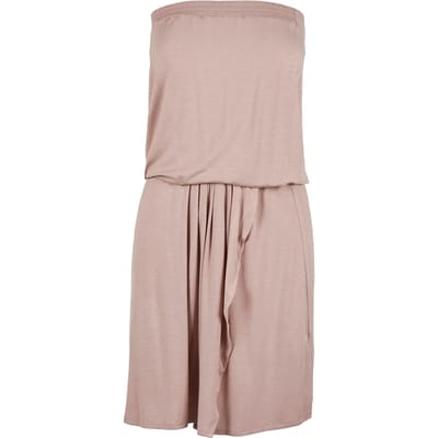 Urban Classics - Viscose Short Bandeau Korte jurk - S - Roze