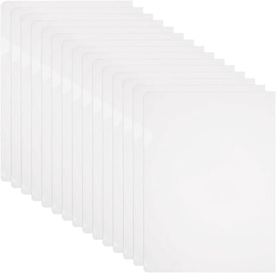 Plastic Documenten Mappen - Project Zakken - Documenten Organiseren - L-Vormig Ontwerp - A4 Formaat - Transparant