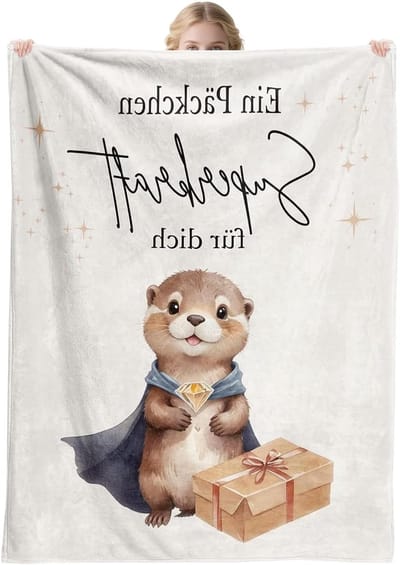 Fluffy Dekentje met Inspirerende Tekst "Alles Komt Goed" - Zacht Flanel, Herstel, Comfort, Perfect voor Sofa en Bed, 130 x 150 cm, Cadeau voor Vrouwen