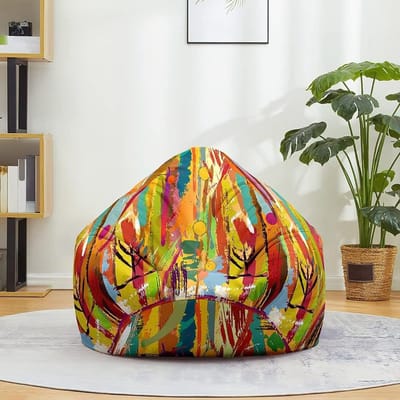 Zitzakhoes - Luie bank - Ontspannen zitten - Opbergfunctie - 70x80cm - Gekleurd