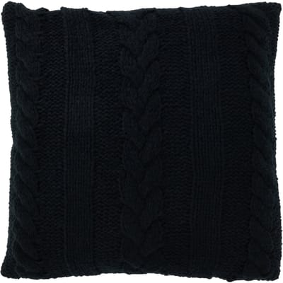 J-Line kussen Twist - polyester - zwart