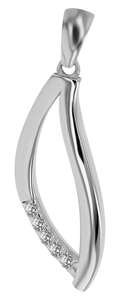 AKZENT Akzent dameshanger "Diavelix" uit 925 Sterlingzilver, gerhodineerd, duurzaam