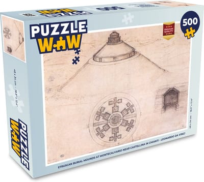 Puzzel Etruscan burial mounds at Montecalvario near Castellina in Chianti - Leonardo da Vinci - Legpuzzel - Puzzel 500 stukjes