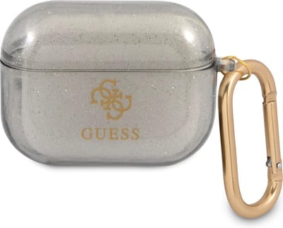 Guess TPU Glitter Case AirPods Pro Zwart