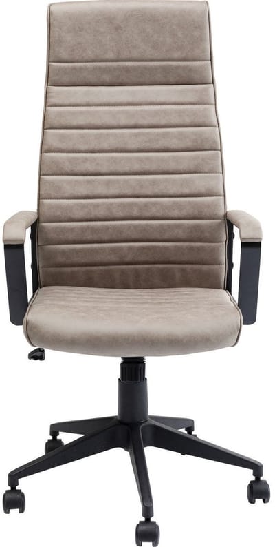 Kare Design Labora High Bureaustoel - Hoge Rugleuning - Kiezelgrijs Vintage Kunstleer