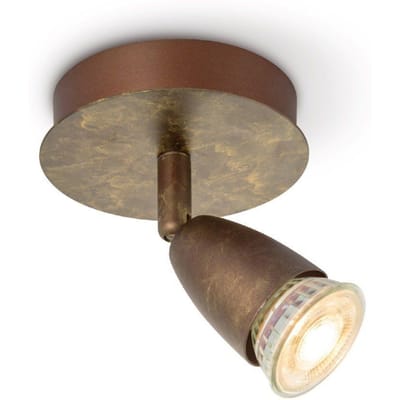 Home Sweet Home - Klassieke LED Wandspot Curl - Brons - 11.5/11.5/13.5cm - wandlamp - Dimbaar - inclusief LED lichtbron - GU10 fitting - 5W 390lm