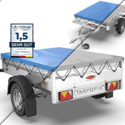 Afdekken van Aanhanger met Premium PVC Dekzeil 210 x 115 cm | Versterkt en Waterdicht | Ideaal voor Autoaanhangers tot 750 kg