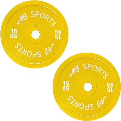 AJ-Sports Olympische Halterschijven 15 kg - 2 Stuks - Halterschijf 50 mm - Gewichten set - Halters - Halterset - Halterstang - Halterbank - Fitness - Krachttraining