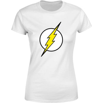 Justice League Flash Logo Women's T-Shirt - White - XS
