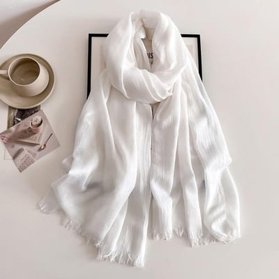100*190cm Grote Maat Effen Kleur Dames Sjaal Katoen Linnen Gevoel Reis Zonwerend Sjaal Kwastje Neckerchief Moslim Hijab Wraps 100x190cm gray