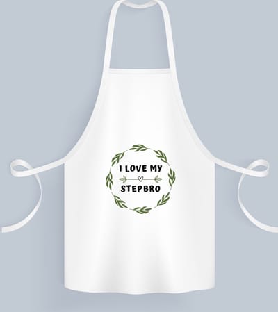 Akyol - i love my stepbro Keukenschort - Broer - liefste stiefbroer - verjaardag - cadeautje voor broer - broer artikelen - kado - geschenk - 82 bij 71 cm