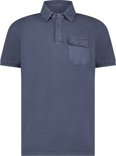 State Of Art Polo Pique Donkerblauw - Maat M - Heren