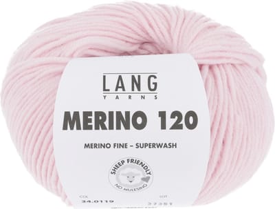Lang Yarns Merino 120 - 119 babyroze - Merinowol Garen