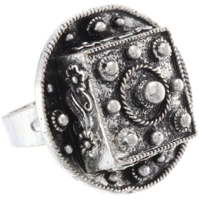 Behave - Ring - Vintage zilverkleurige verstelbare ring - Bohemian etnisch design - Handgemaakt & nikkelvrij