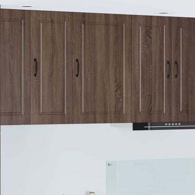 vidaXL - Wandkast - PORTO - Bruin - Eiken - 50 - x - 31 - x - 80 - cm - Bewerkt - hout