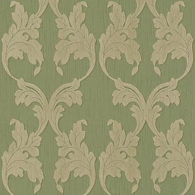 Textiel look behang Profhome 956284-GU textiel behang gestructureerd in textiel look mat groen 5,33 m2