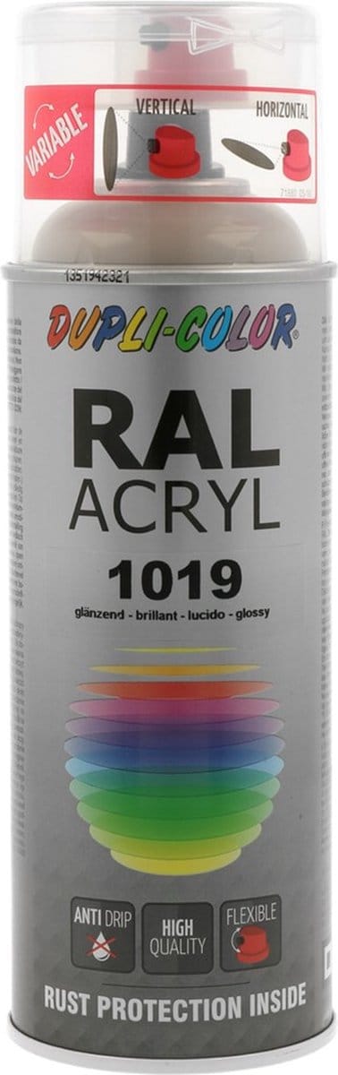 Motip Dupli-Color Spuitbus Acryl Hoogglans - RAL 1019 Grijsbeige