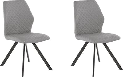 Isobel-Eetkamerstoel - 2 Pack - Grijs PU