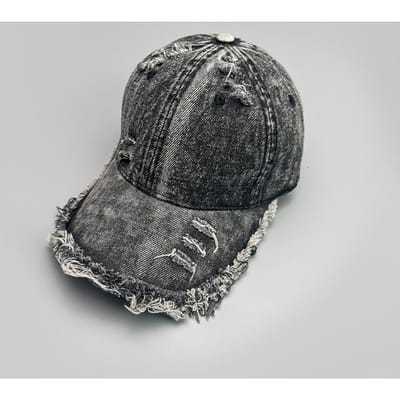 Nieuwe Unisex Amerikaanse Vintage Denim Gebroken Stijl Kleurovergang Baseballpetten Veelzijdige Mode Persoonlijke Trend Ademende Ins Petten 52-60cm black
